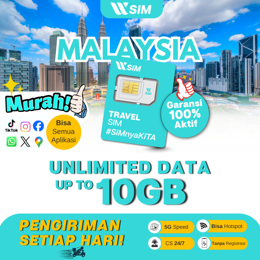 SIM Card Malaysia Unlimited | Internet Malaysia 4G/5G | SIM Card Kuala Lumpur Penang Johor | SIM Car