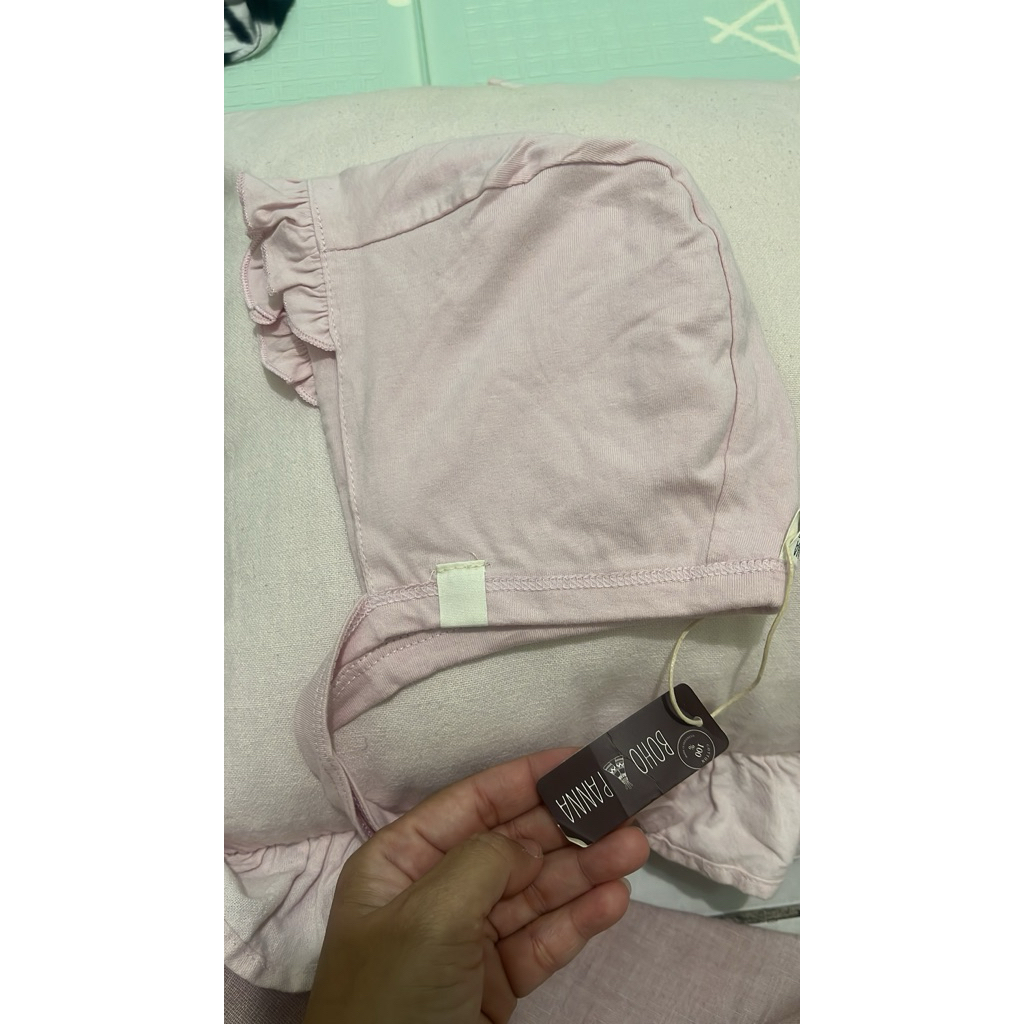 Bohopanna Bonnet Ruffle - Baby Pink