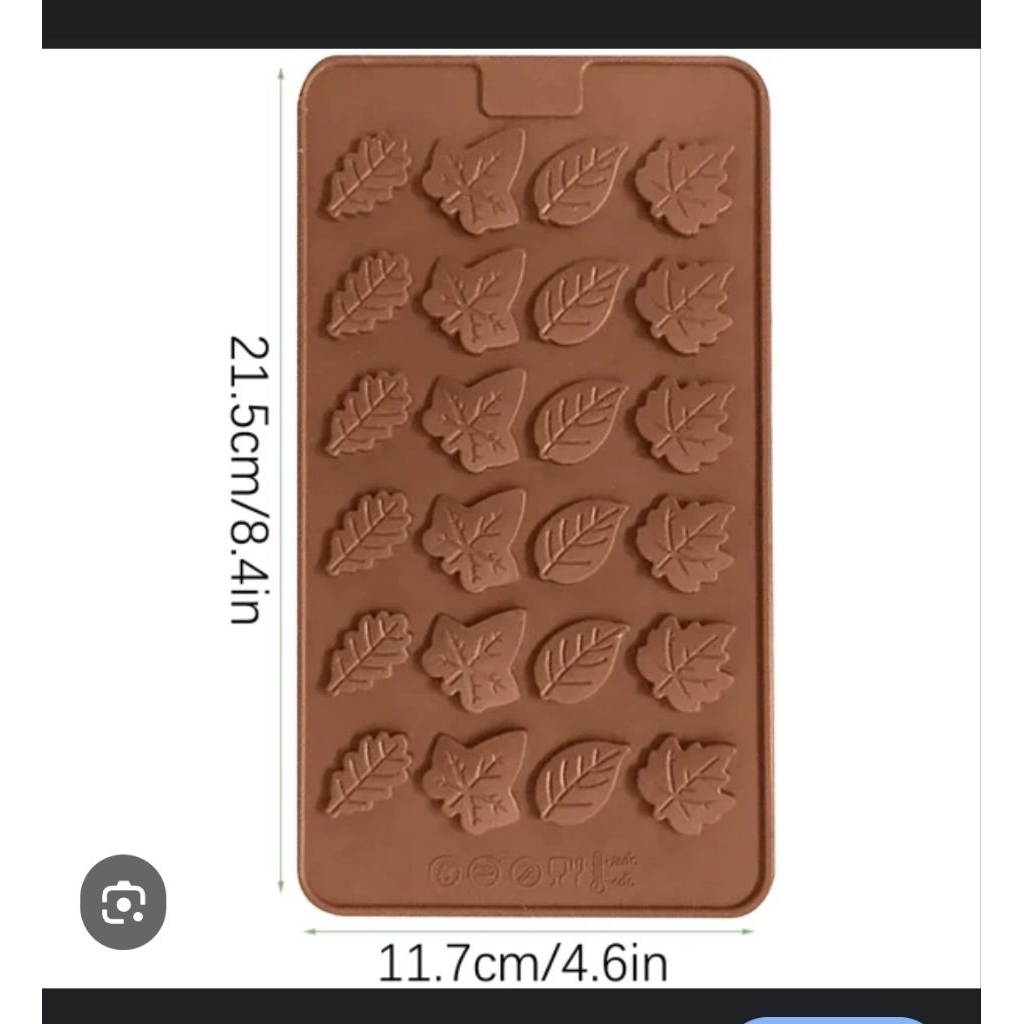 cetakan daun leaf 4 motif silikon silicone hiasan kue coklat fondant clay resin