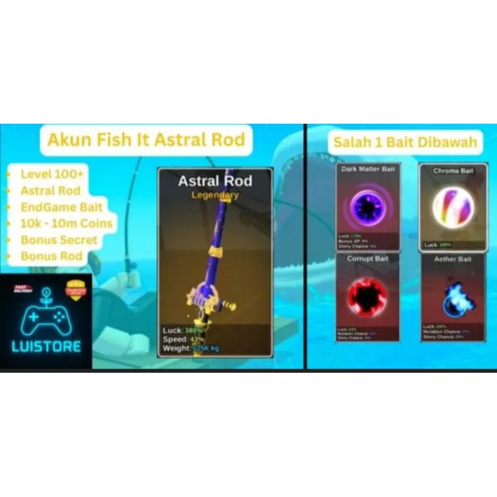 Akun Fish It Astral Rod