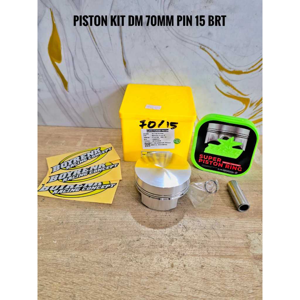 PISTON KIT BRT 70 PIN 15 FORGED - BOYRENK RACING CONCEPT