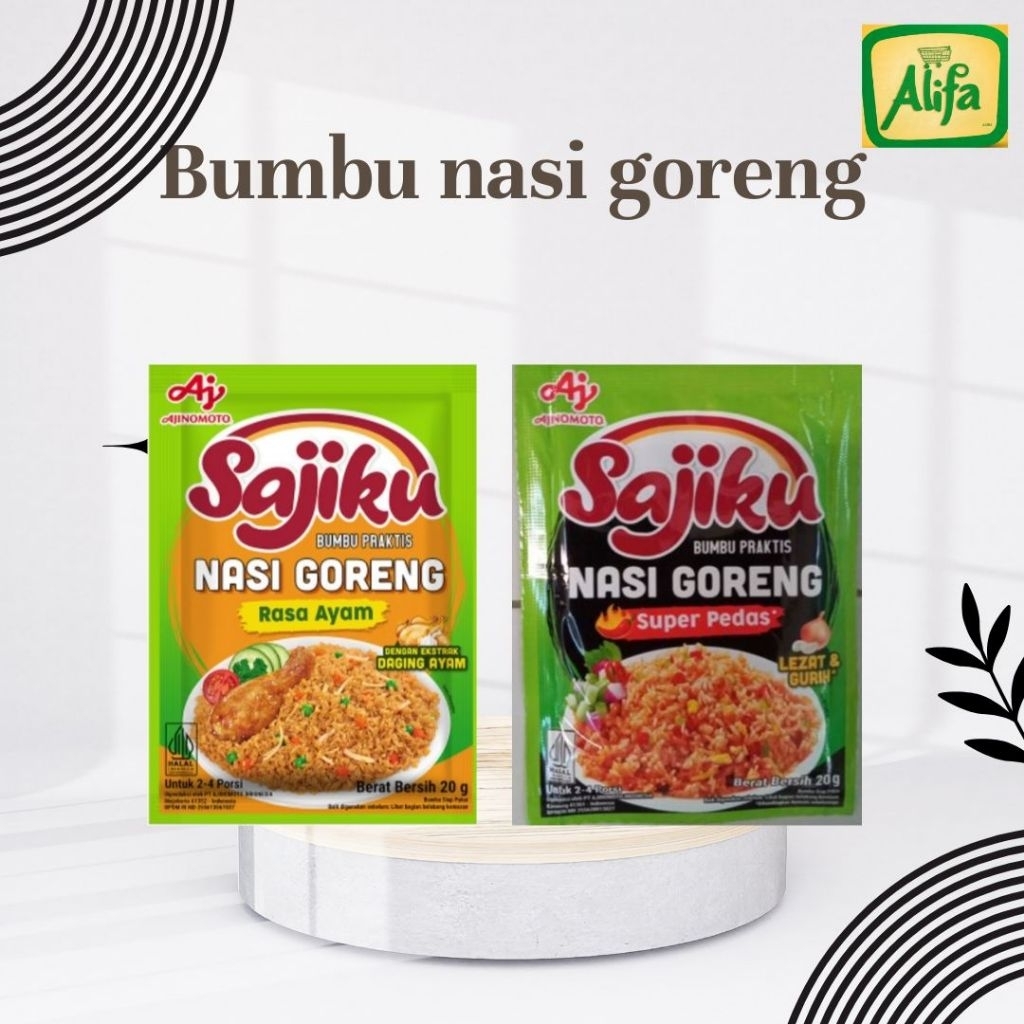 Bumbu nasi goreng sajiku 1 renteng rasa ayam & pedas