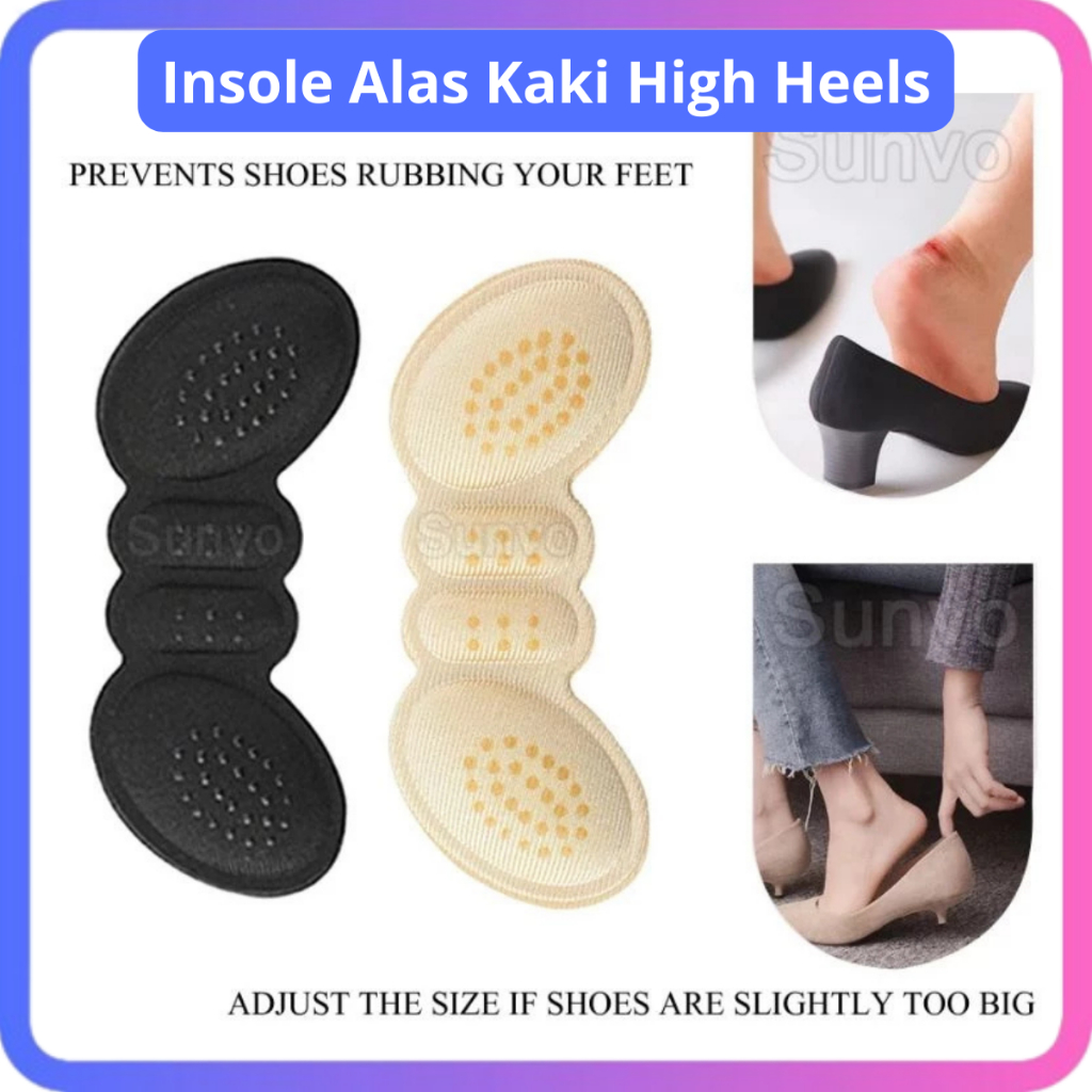Insole Sepatu Wanita Tumit 4D Kaki Bantalan Anti Lecet Pelindung Busa Sol Kupu Kupu Kebesaran  3mm