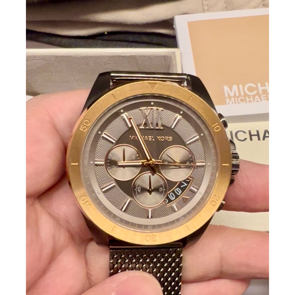Jam Tangan Michael Kors MK8868 Pria Bekas Kondisi Mulus Terawat Mesh Strap Original