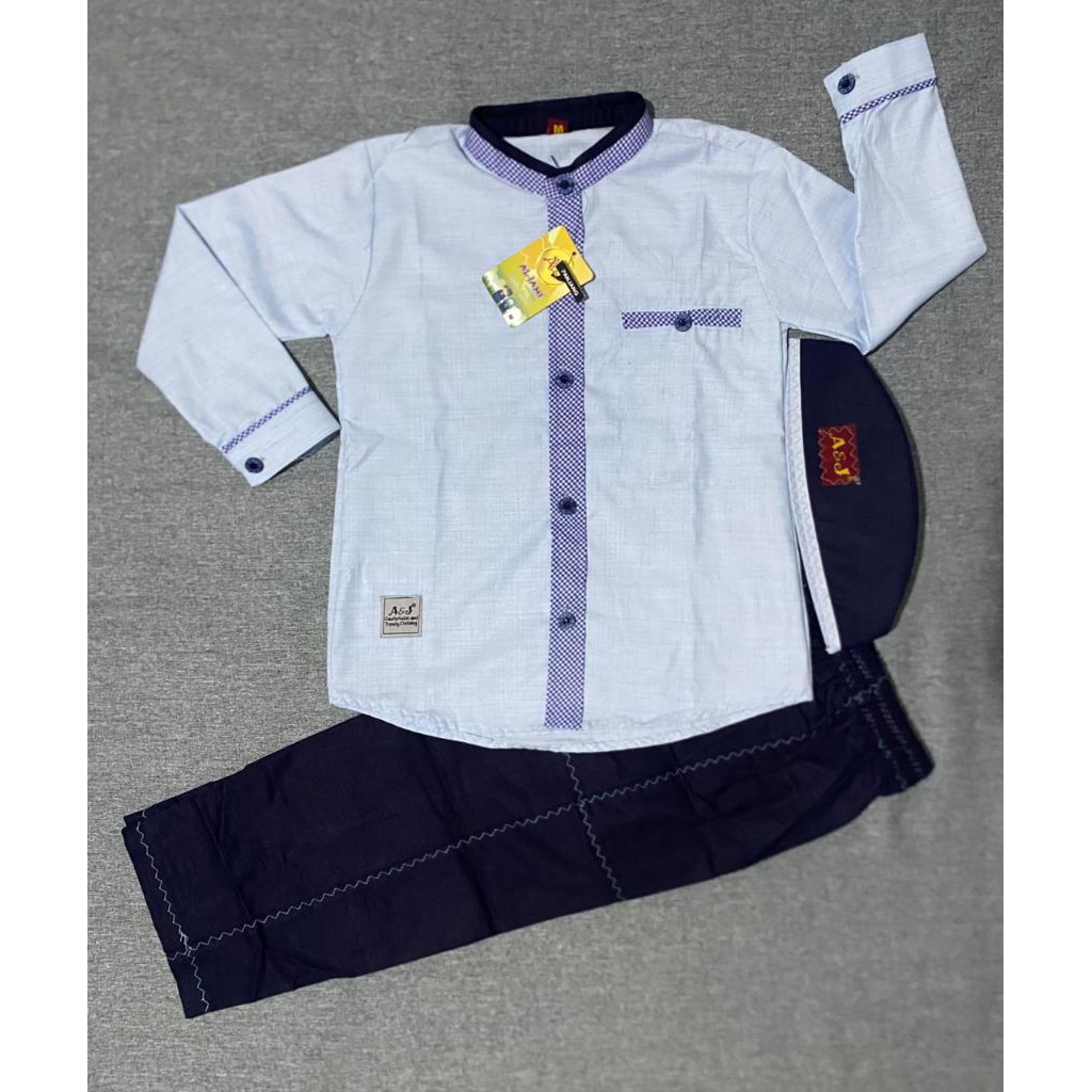 Baju koko anak laki-laki A&J lengan panjang