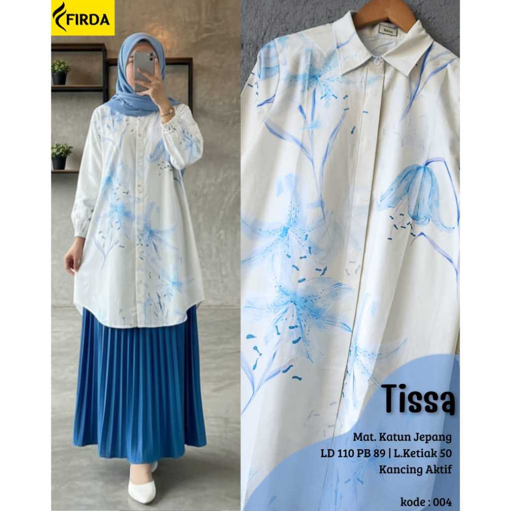 Tissa Tunik Original Firda Tunik Katun Jepang Tissa Firda Atasan Tunik