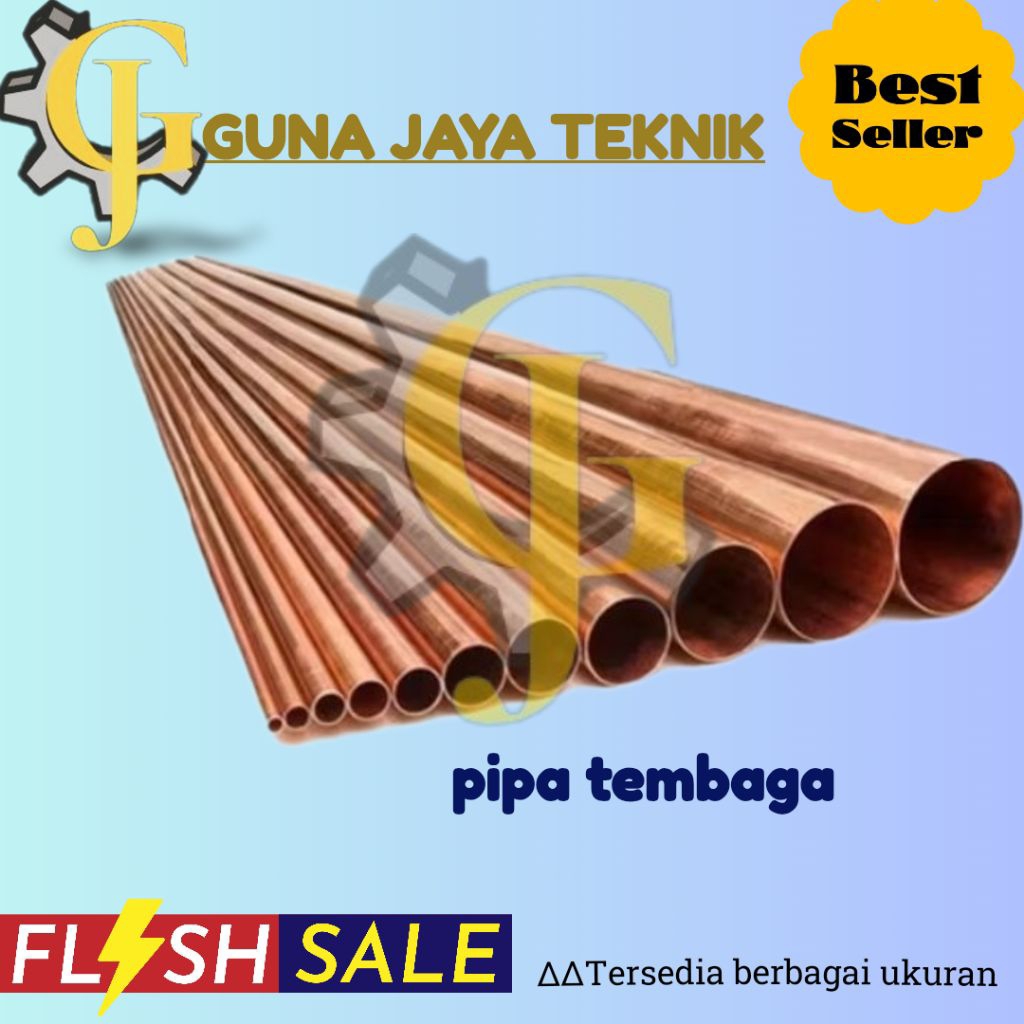 pipa tembaga od 8 mm id 6 mm x 1000 mm