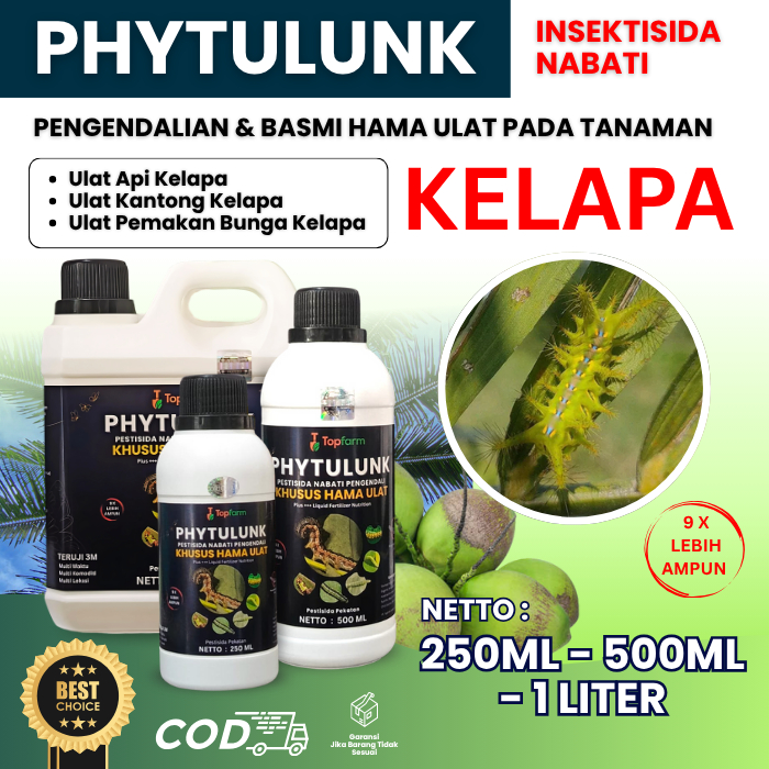 Obat Ulat Topfarm / Obat Ulat Pada Daun Pohon Kelapa / Obat Ulat Daun Kelapa / Obat Hama Ulat Daun P