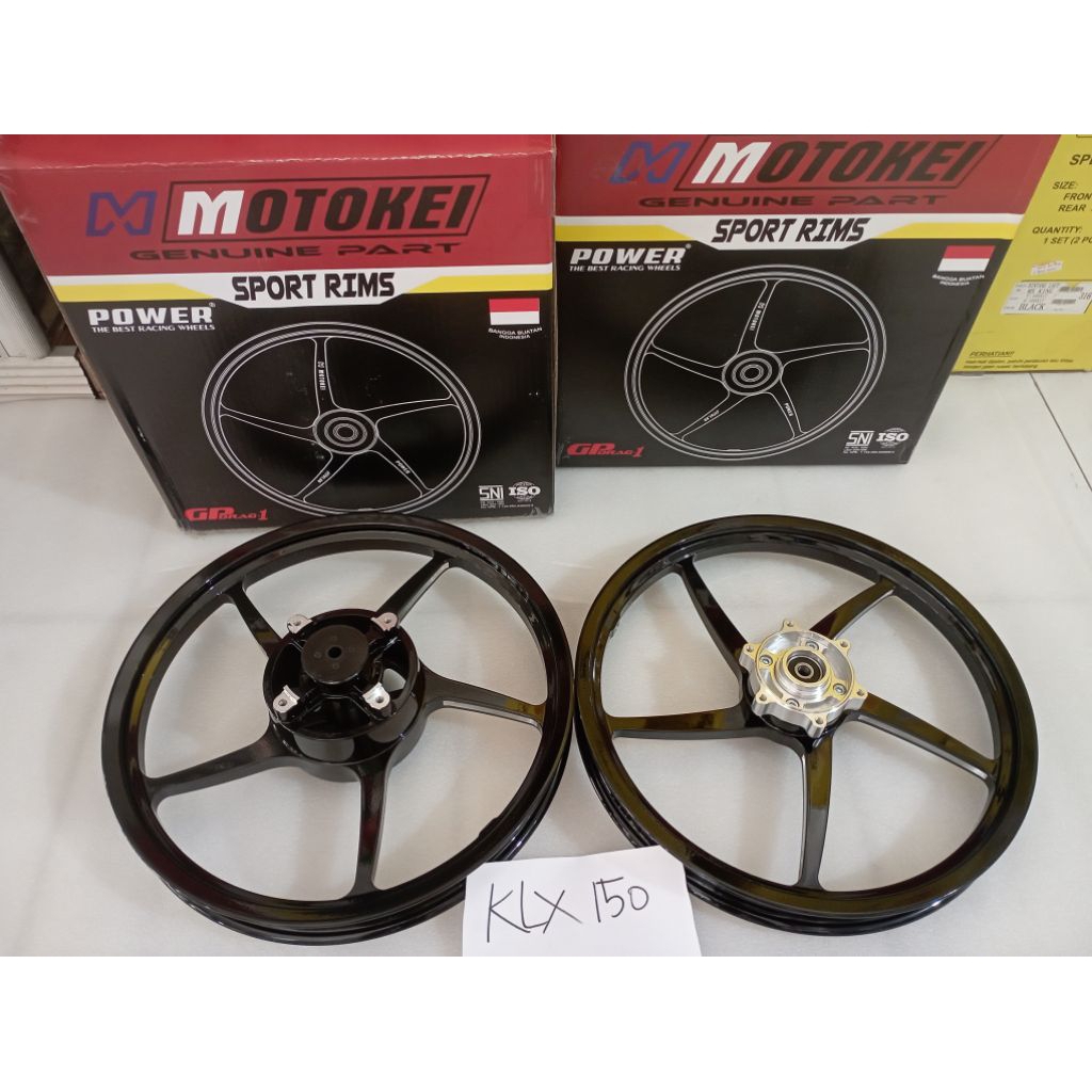 Velg KLX150 17-160/160 Black Original Motokei Veleg KLX 150 Hitam
