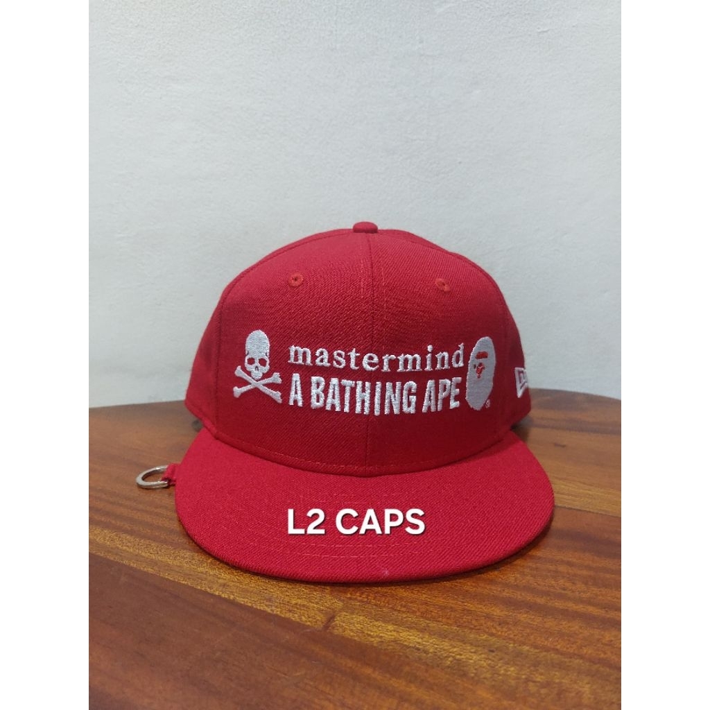 Topi Original Fitted Newera Colab Mastermind Colab A Bathing Ape Wool 100% Rare Item