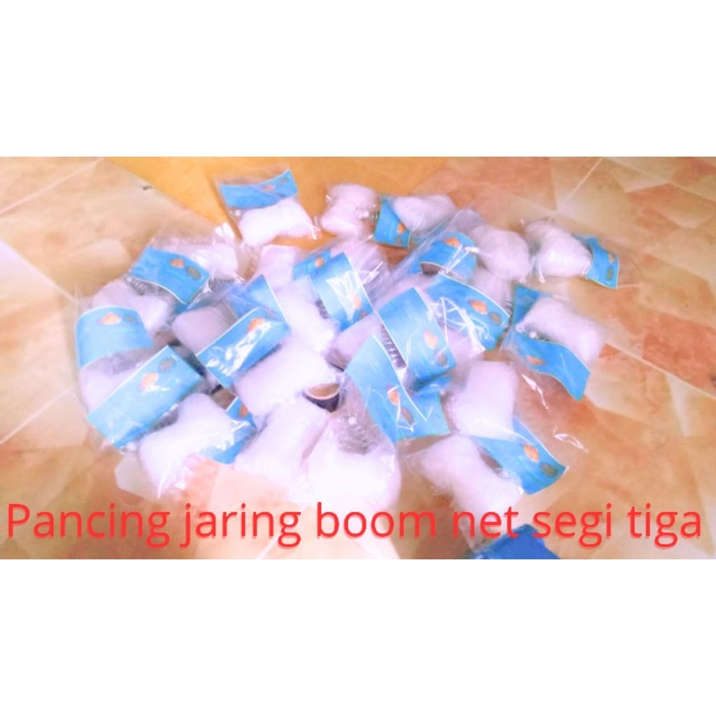 pancing jaring ikan model segi tiga tinggi 3meter senar 0.15mm ikan