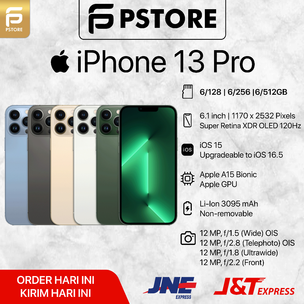 Pstore HANDPHONE 13 PRO 256 GARANSI INTERNASIONALL