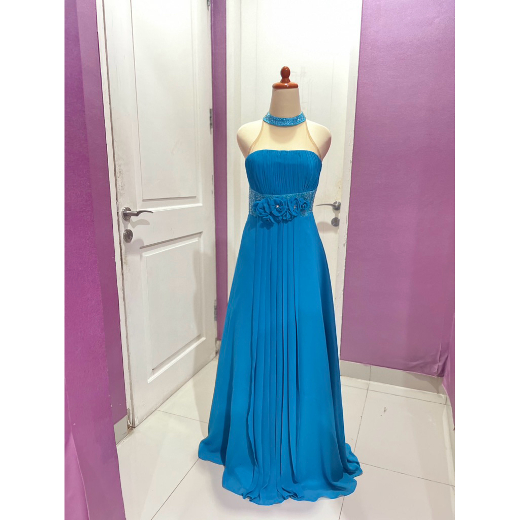 Preloved Blue Evening Dress / Evening Gown / Blue Long gown / Long Dress / Blue Dress / Blue Gown / 