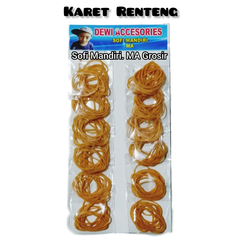 Karet Gelang Pentil / Karet Gelang Mentah 1 Renteng isi 12 Sachet