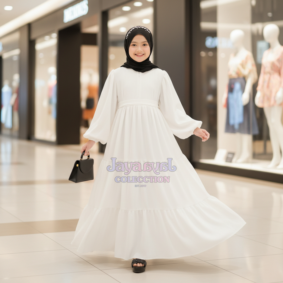 VIRAL - GAMIS ANAK LADY CRUSH REMPEL POLOS BAHAN KATUN RAYON - GAMIS ANAK TERBARU LEBARAN 2026
