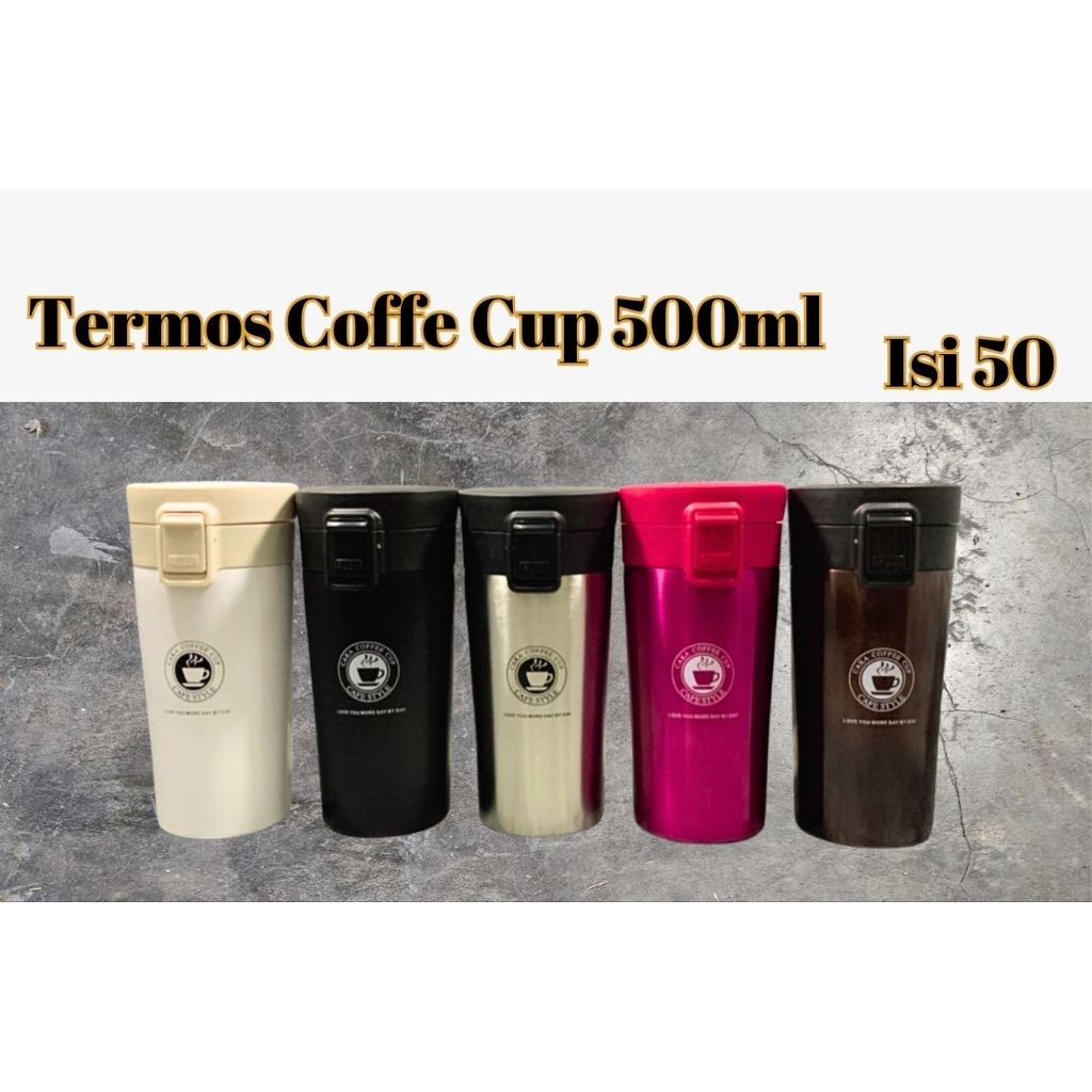 TERMURAH TERMOS KOPI/ MUG COFFE TAHAN AIR PANAS & ES VACUUM COFFE CUP STARBUCK CAFE STYLE. Travel Mu