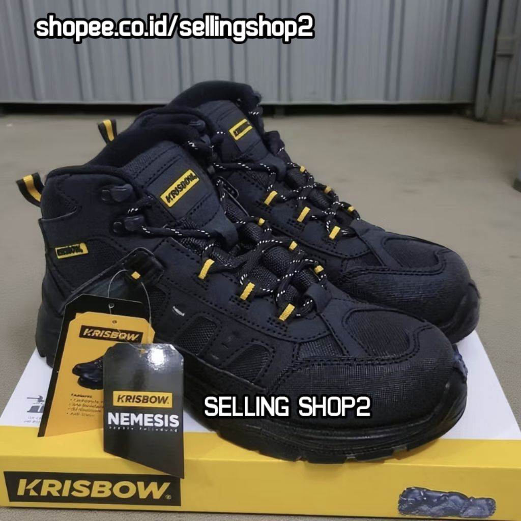 Sepatu Safety Krisbow NEMESIS  || Safety Shoes NEMESIS  ORIGINAL KRISBOW Pengganti  PRINCE 6"