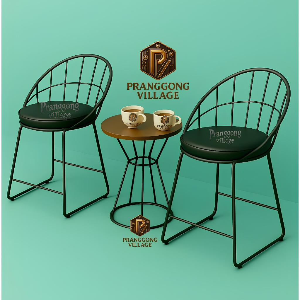 KURSI & MEJA PRANGGONG VILLAGE – Bangku Bar Besi Kayu / Kursi Kerang / Kursi Shell / Meja Teras Kayu
