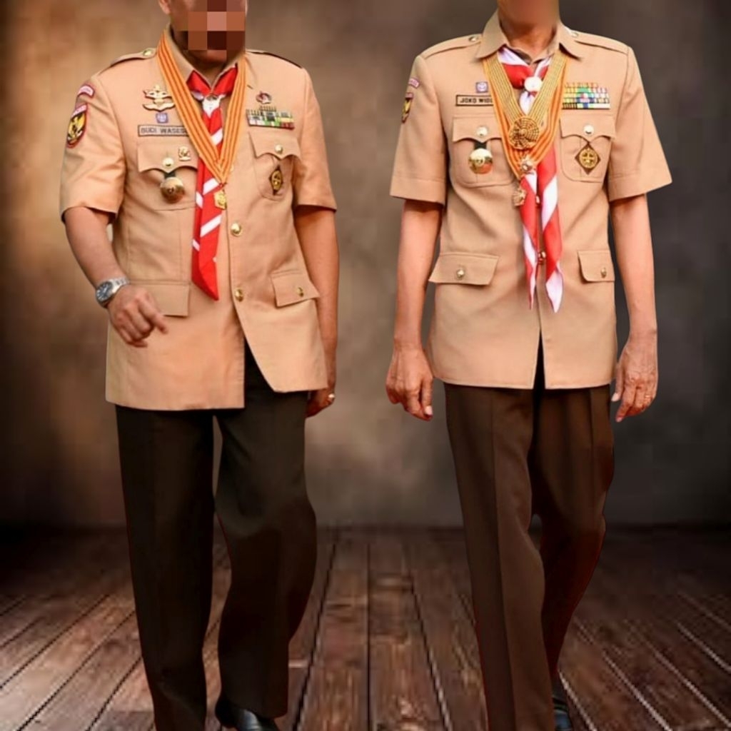 SERAGAM PDU Pembina PRAMUKA pria dan wanitasetelan baju Pramukaseragam Pramuka gurubaju PDU Pramuka 