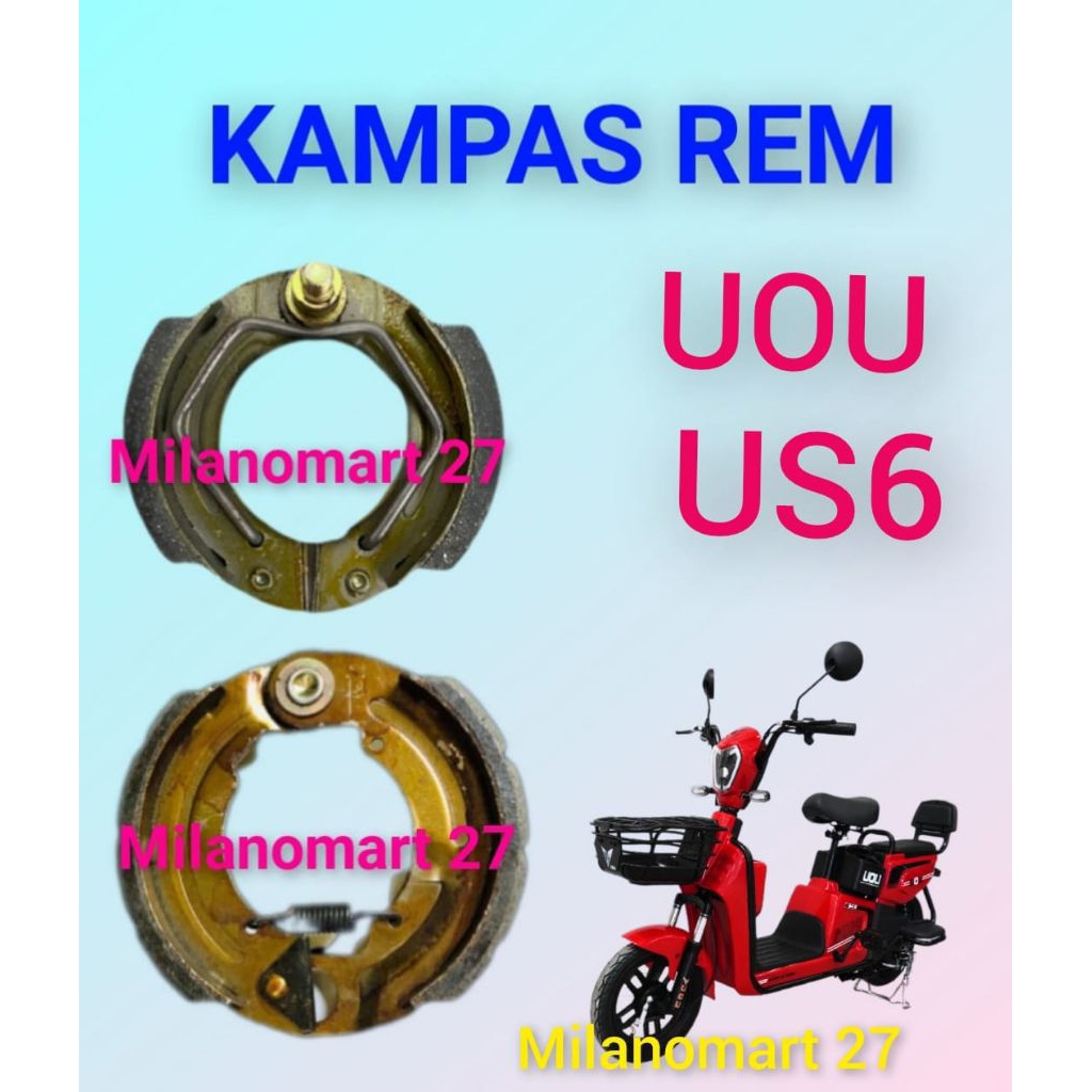 kampas rem sepeda listrik uou US6 kampas rem sepeda listrik uou us6