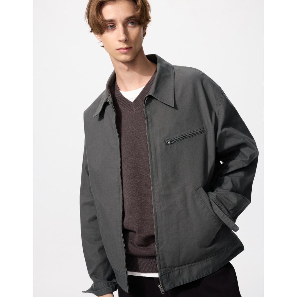 Uniqlo zip up blouson jacket