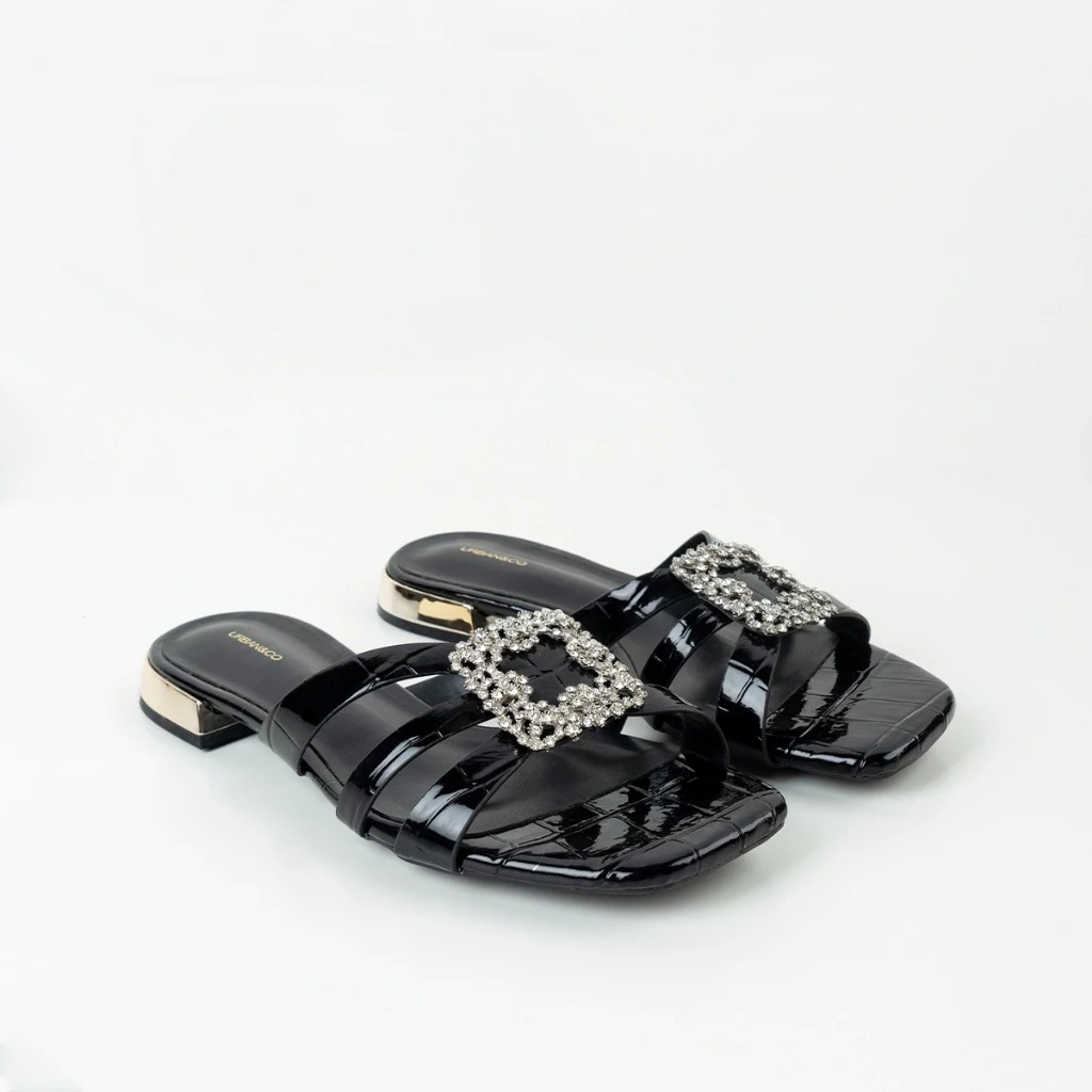 URBAN & CO ORIGINAL. LUISA - BLACK. SANDAL SEPATU WANITA NEW WITH BOX