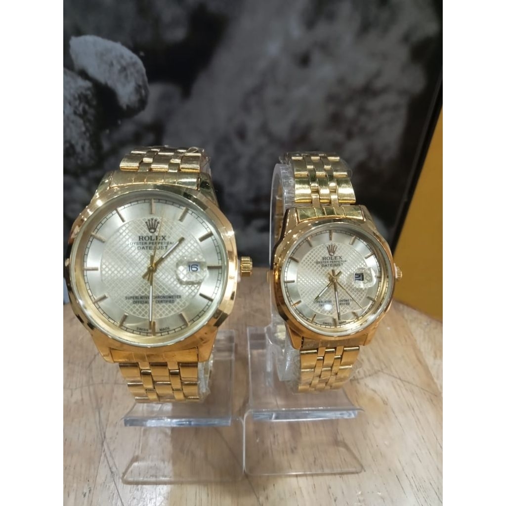 Jam Tangan Couple Seiko Rantai Besi
