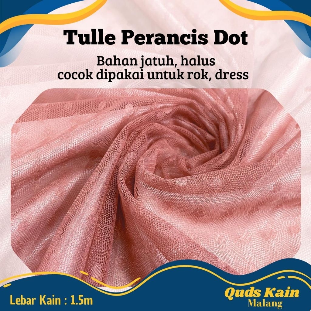 Kain Tulle Perancis Dot | Kain Tille Polkadot (WARNA REQUEST)