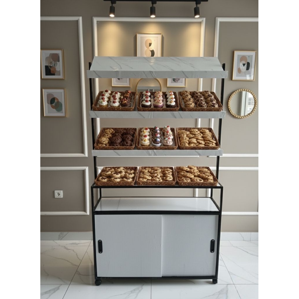 Rak Cookies. Rak Roti. Rak Kue. Display Bakery