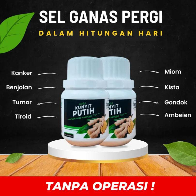 kapsul herbal kunyit putih 100% original