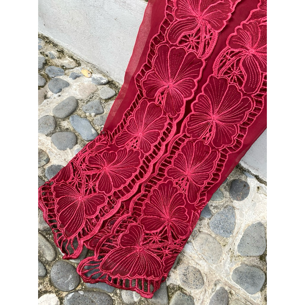 Kain kebaya bordir bali motif terbaru terlaris termurah bahan kebaya bordir bali bahan kebaya encim 