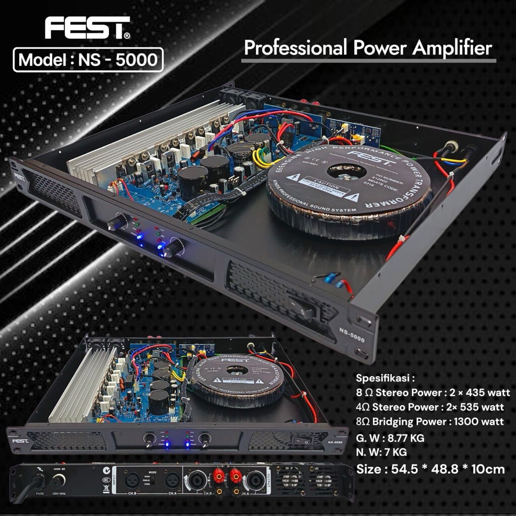 Power Fest NS 5000 Original Product Amplifier FEST NS5000 Class H