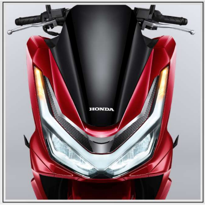Garnish Headlight PCX 160 New 2025 Black Chrome ORI AHM 3310AK1ZV00