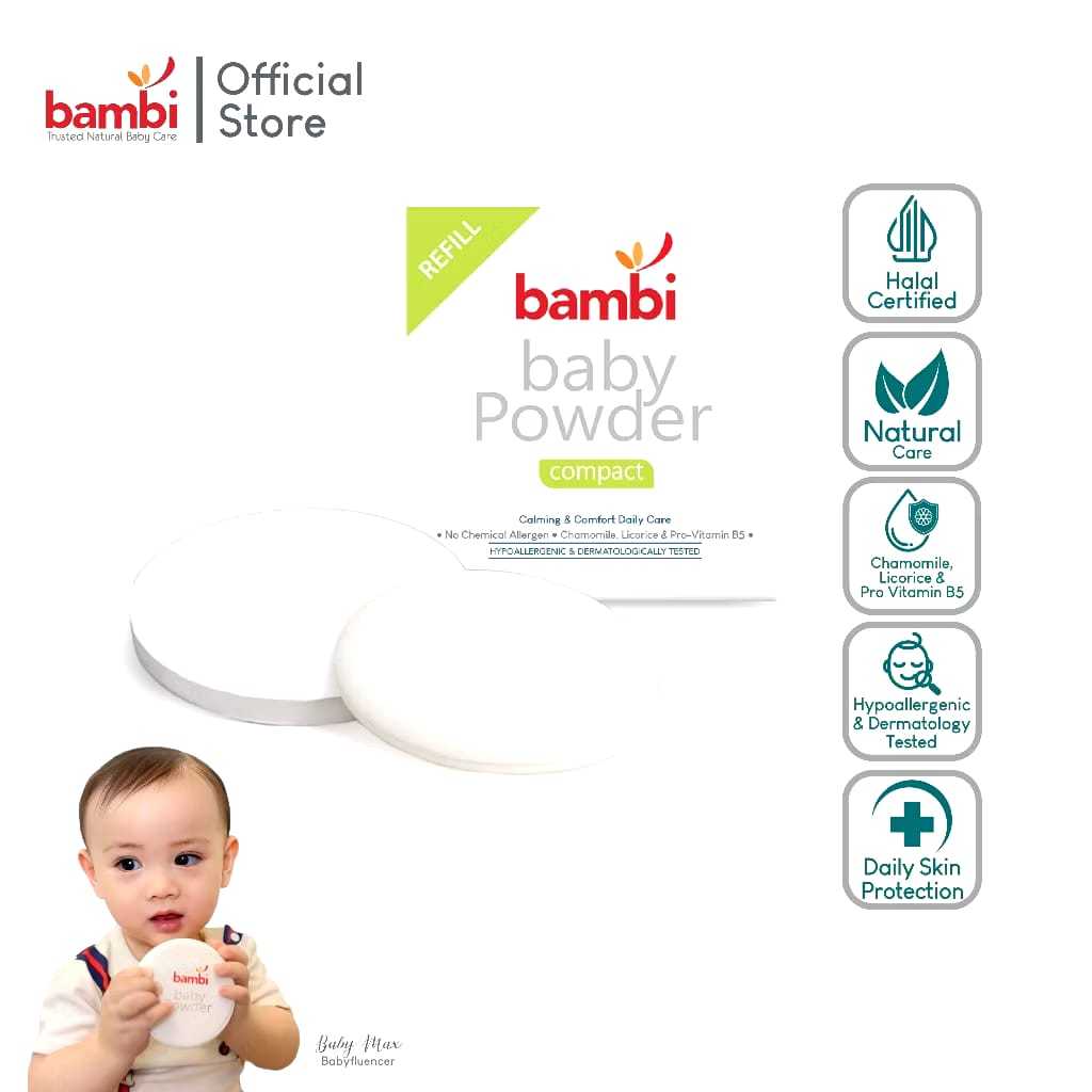 Bambi Baby Powder Compact Bedak Padat Bayi