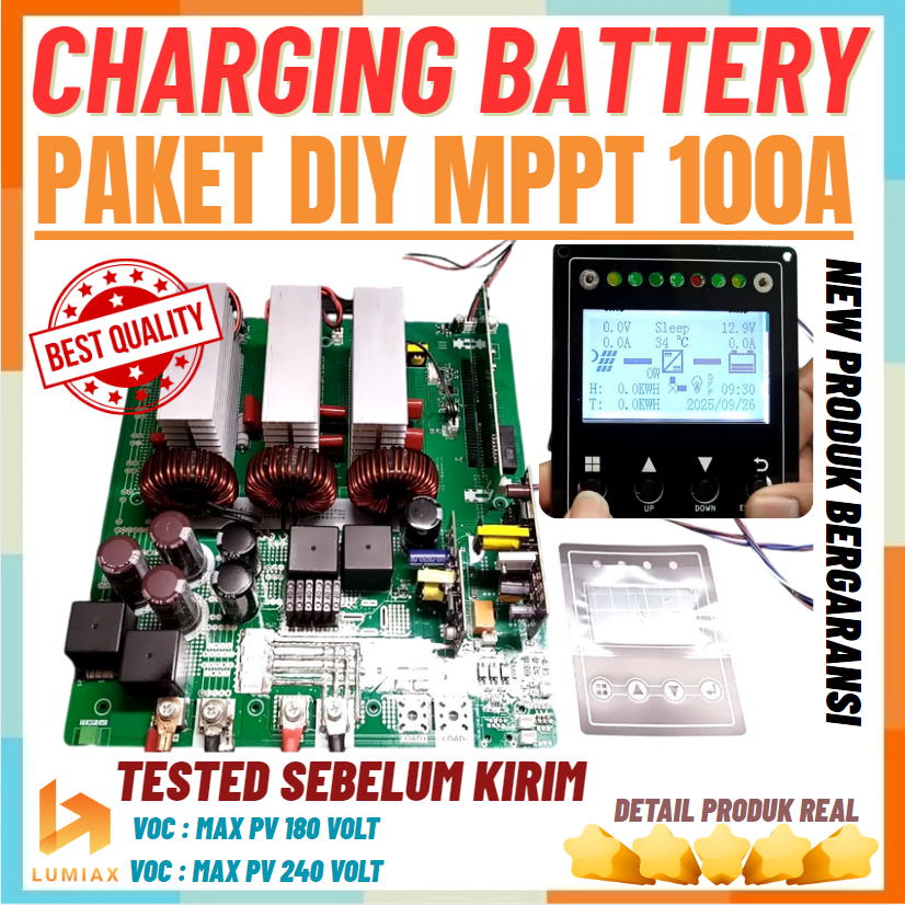 MPPT 100A Solar Charging Controler rating 100a 100 amper TANPA BOX mppt solar charging 100A Tanpa Ca