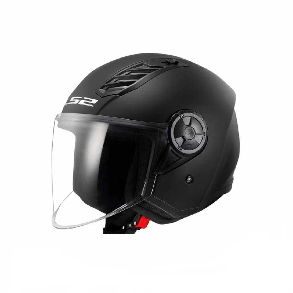 LS2 Helm OF616 Airflow II Half Face / Helm Half Face Solid Matt Black