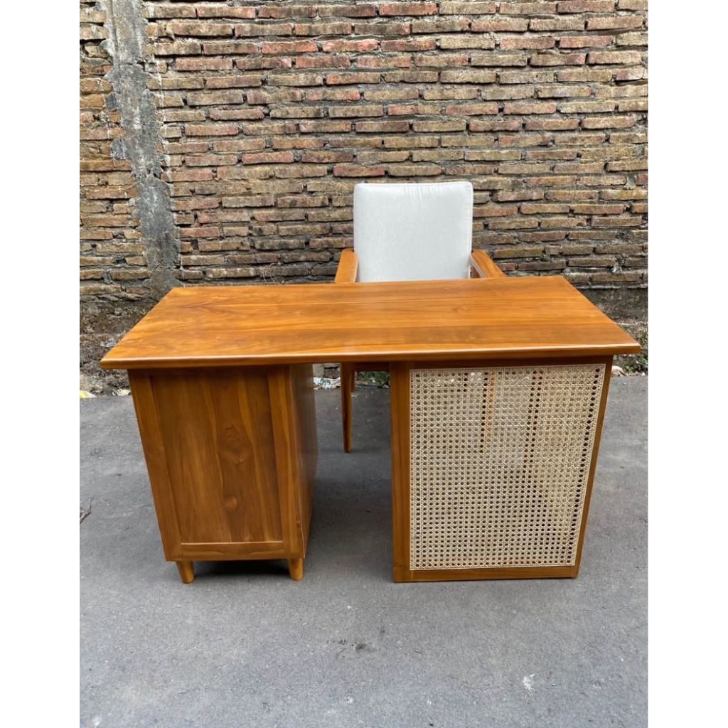 meja kantor meja ruang kerja meja kantor kayu jati rotan meja kantor set kursi terbaru meja kantor k