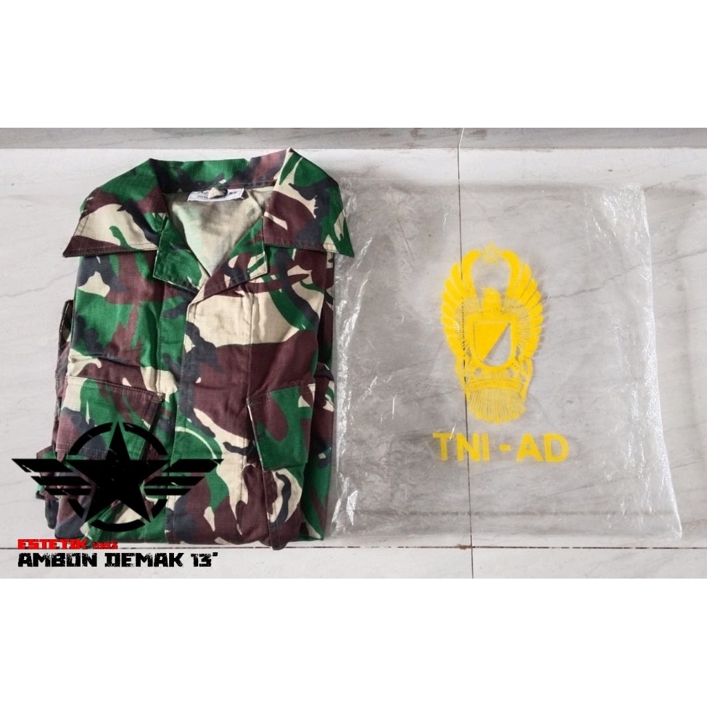 Setelan baju PDL loreng malvinas TNI-AD PT 888 jatah