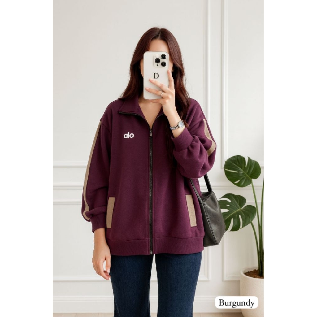 JACKET KAOS KNITE BORDIR ALLO FIT TO XL/ ATASAN WANITA IMPORT