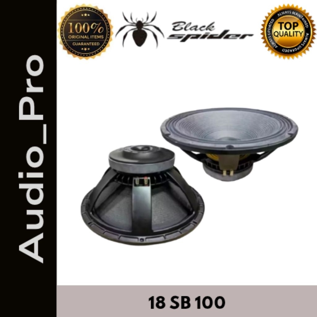 Speaker Komponen Black Spider 18 inch 18SB100 | Black Spider 18 SB 100 Woofer 18inch