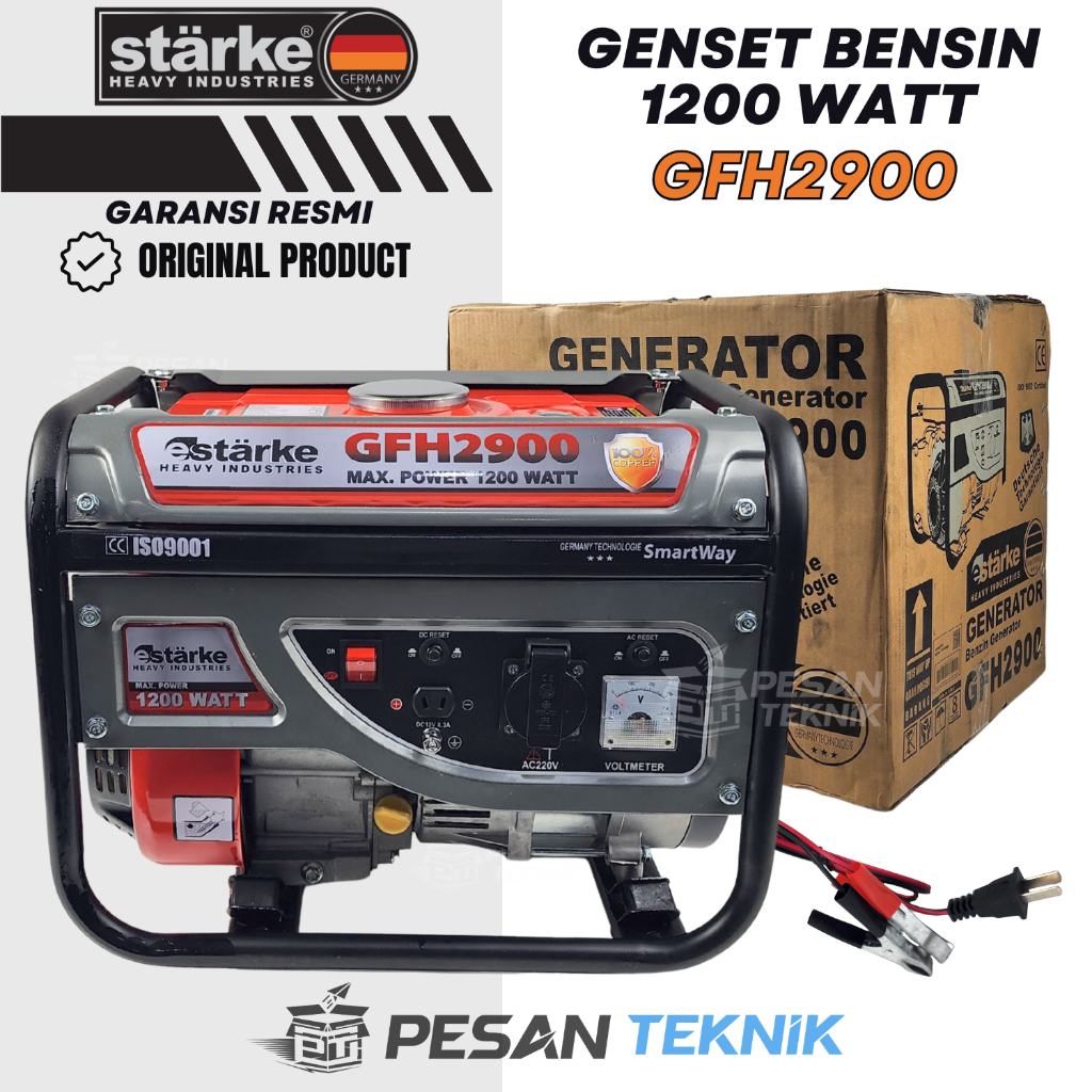 Mesin Genset Bensin Power Generator Set 1200 Watt GFH 2900 STARKE GFH2900