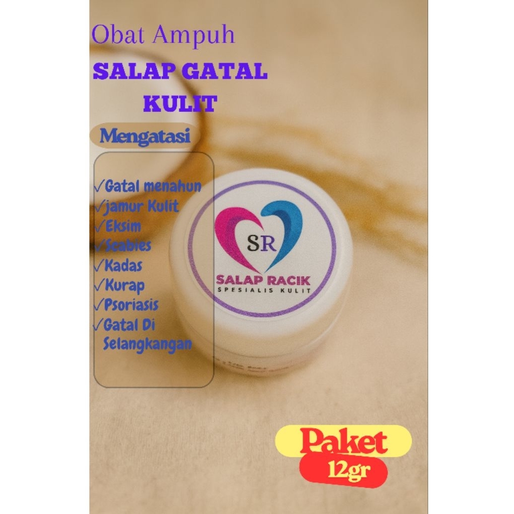 SALAP GATAL,JAMUR,SCABIES,KURAP, DERMATITIS, PSORIASIS,EKSIM,DLL.12gr