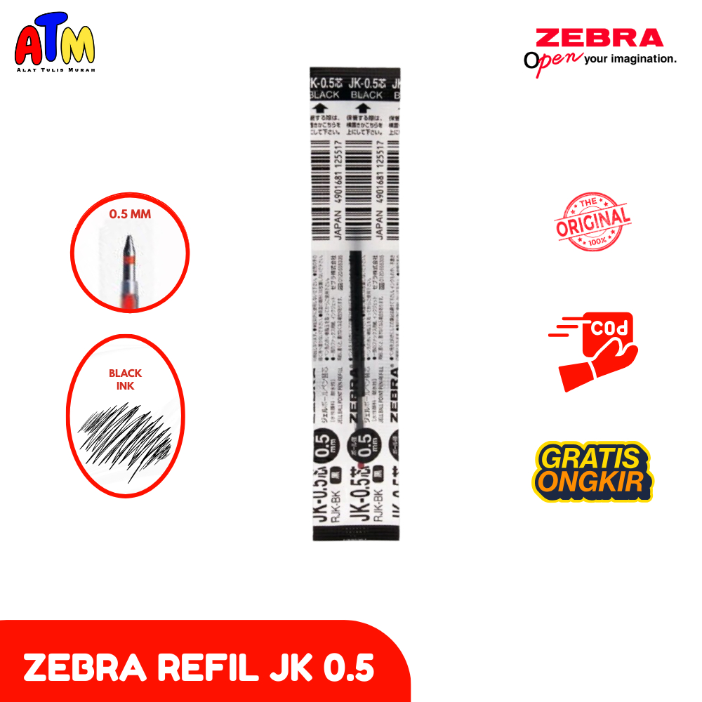 Alat Tulis Murah - ZEBRA REFILL JK 05 & 07 Best Seller / Refill Sarasa3+S / Refill Sarasa4 / Zebra J