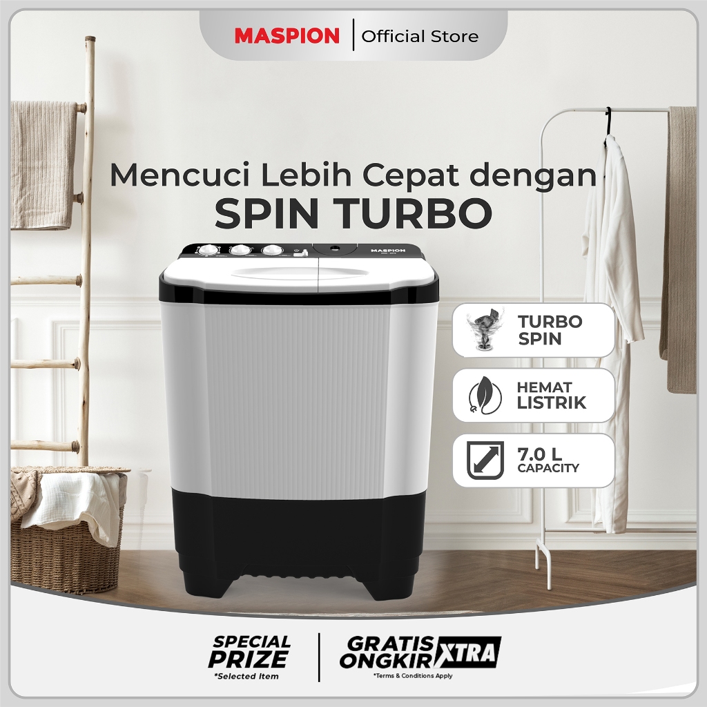 Maspion Mesin Cuci 2 Tabung 7 Kg MMC-9972