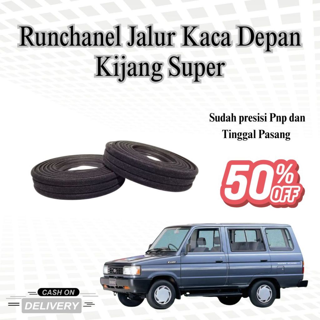 Karet Runchannel Jalur Kaca Depan Toyota Kijang Super – Karet Jalur Kaca Pintu Depan