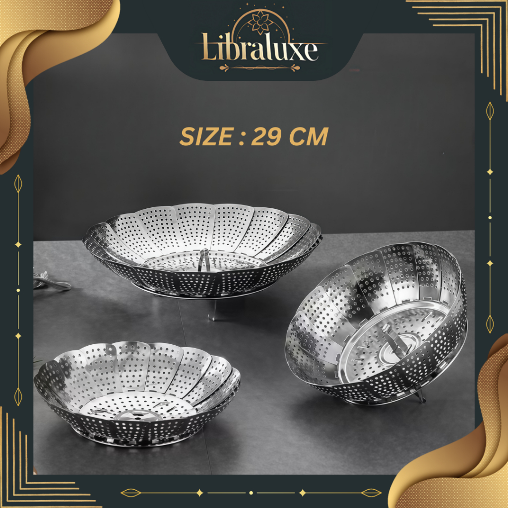 Nampan Kukusan Stainless Besar 29 CM Alat Kukus Serbaguna Kukusan Stainless Steel