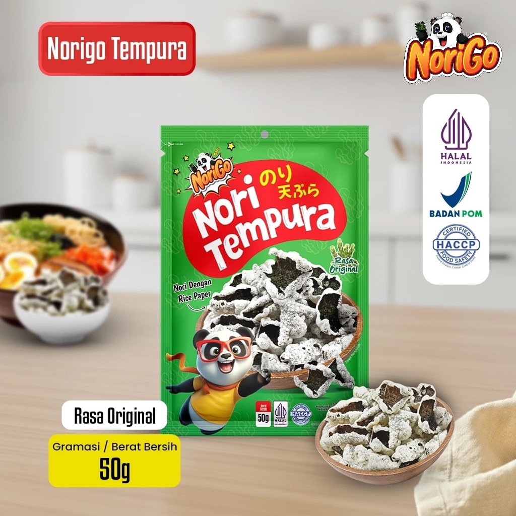 [HALAL] NORIGO NORI TEMPURA 50GR / SNACK NORI / SNACK RUMPUT LAUT