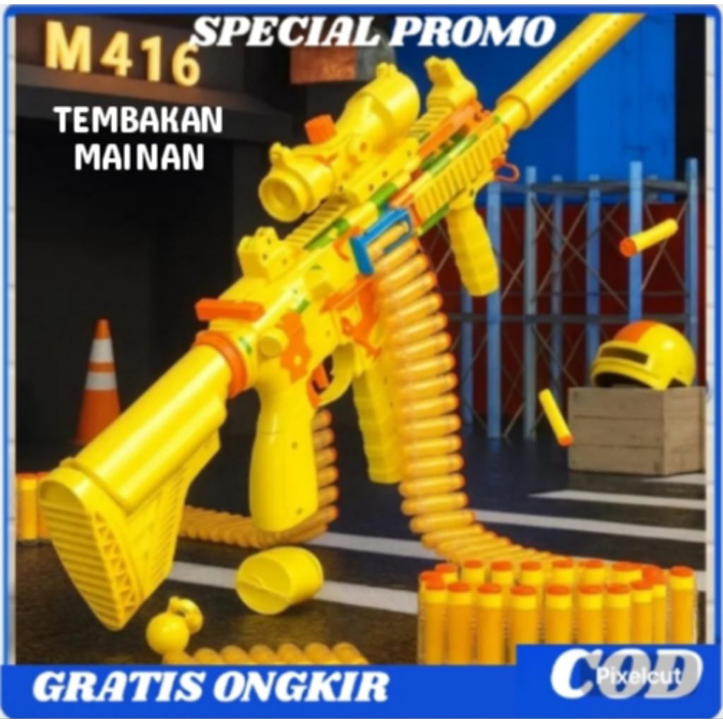 TOY GUN M416 ASSULT Tembakan Mainan Soft Bullet series Mainan Outdoor/mainan tembakan busa/ pistol t