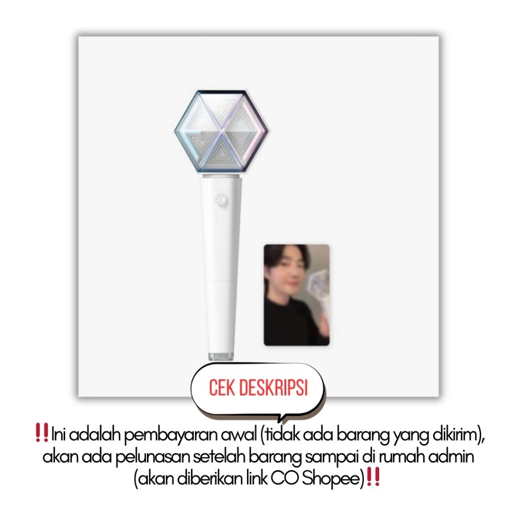 [baca deskripsi] PO Pre Order EXO OFFICIAL LIGHTSTICK FANLIGHT VER. 3.0 Kpop LS Noraebang