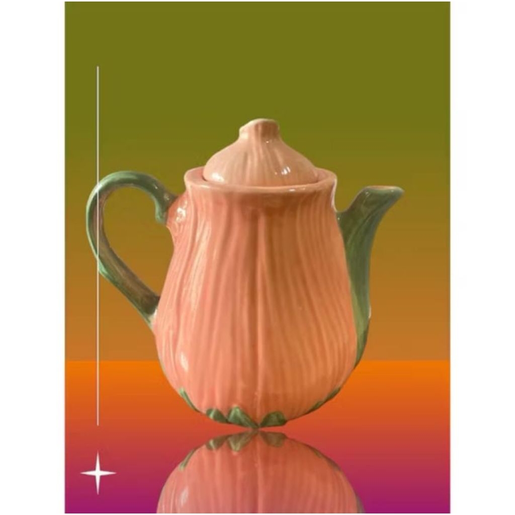 TEKO SATUAN /CANGKIR BUNGA LILI KERAMIK / KADO UNIK / HAMPERS CANTIK / GELAS LUCU / CANGKIR CANTIK /